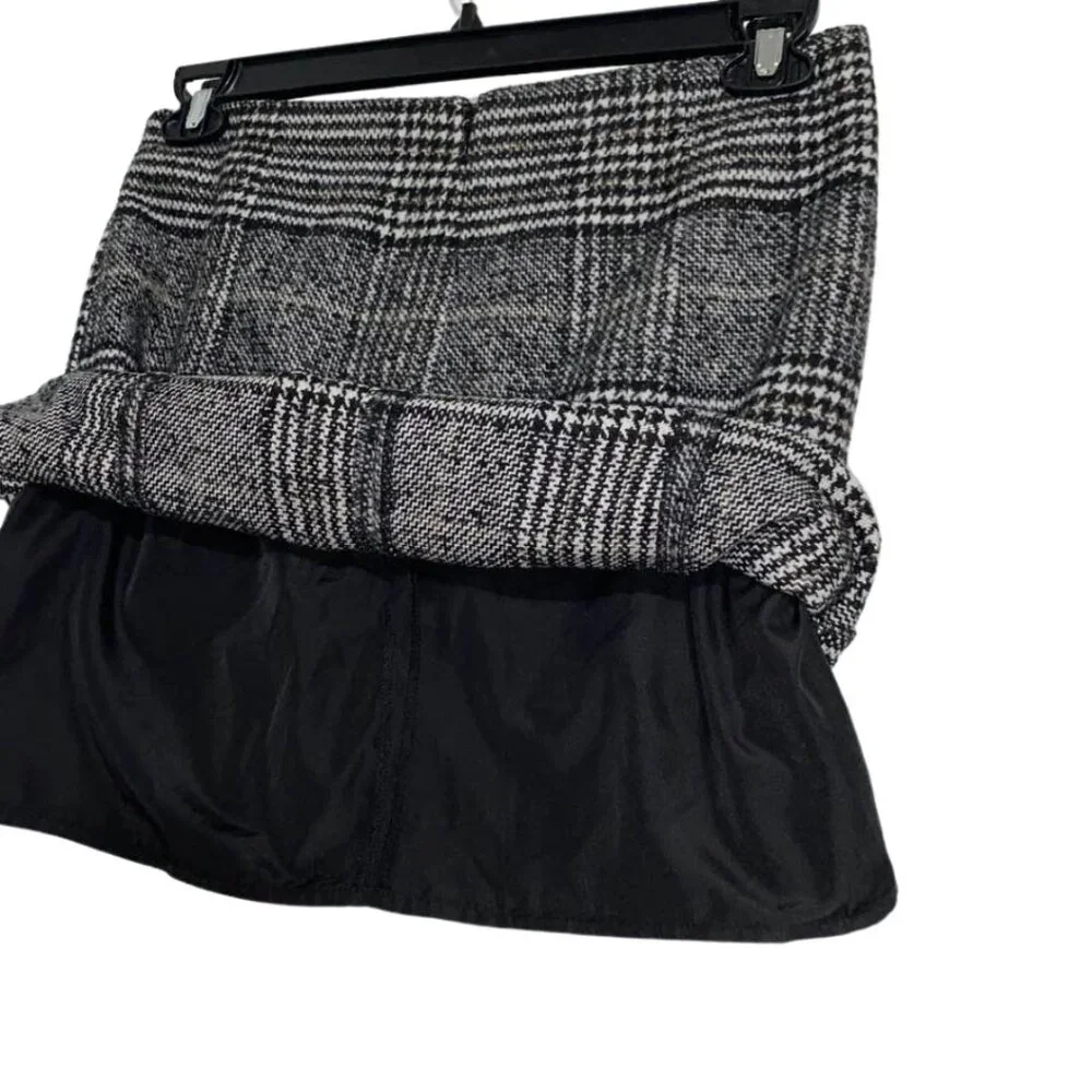 2/$20 SALE Forever 21 Plaid Checkered Wool Blend Lined Preppy Mini Skirt